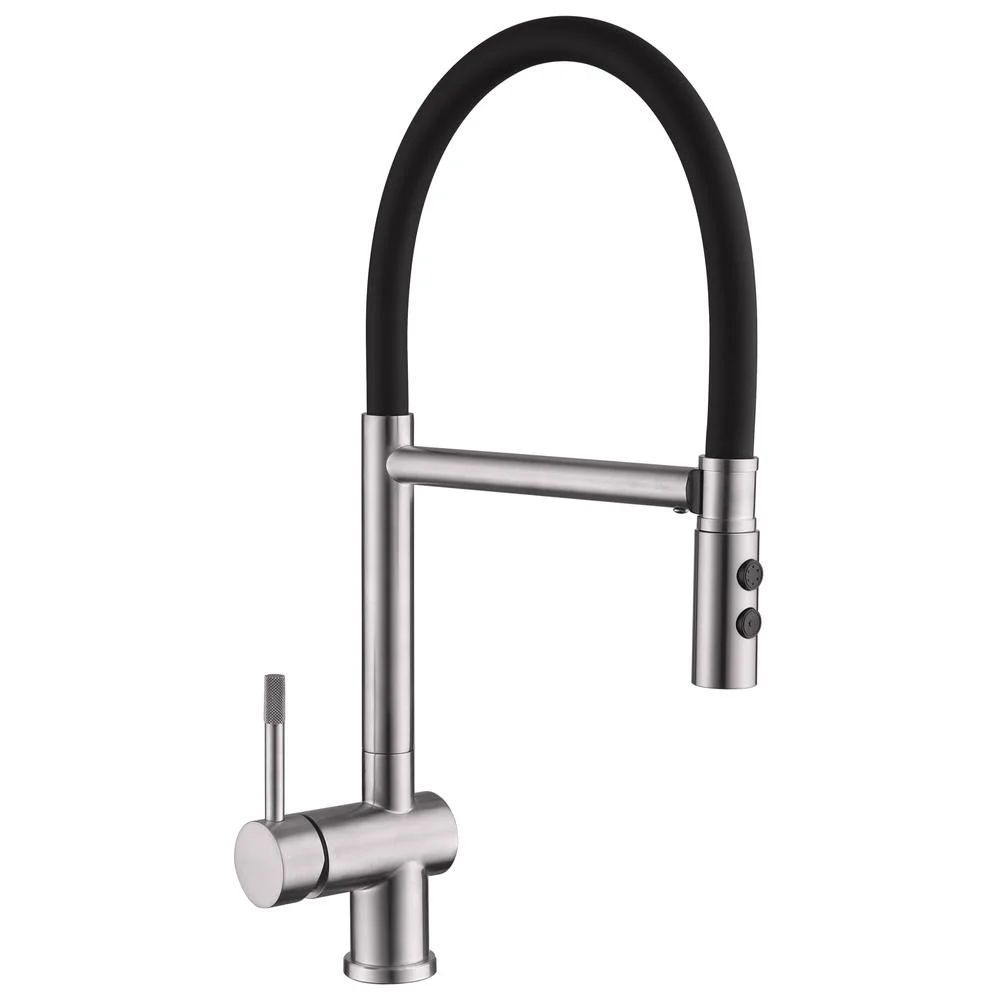 Смеситель для кухни Fmark FS0252L с гибким изливом, сатин — Изображение 1