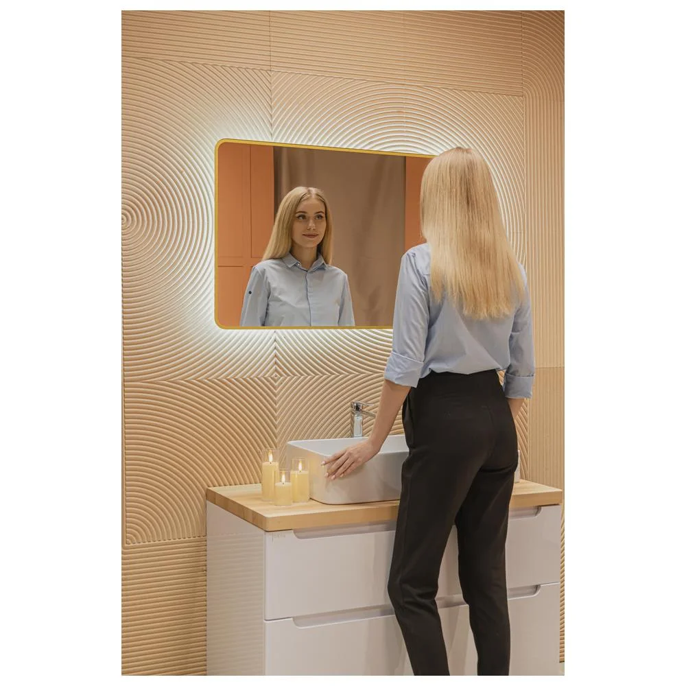 Зеркало Silver Mirrors Incanto-GOLD LED-00002558 600х1000 бесконтактный сенсор — Изображение 11