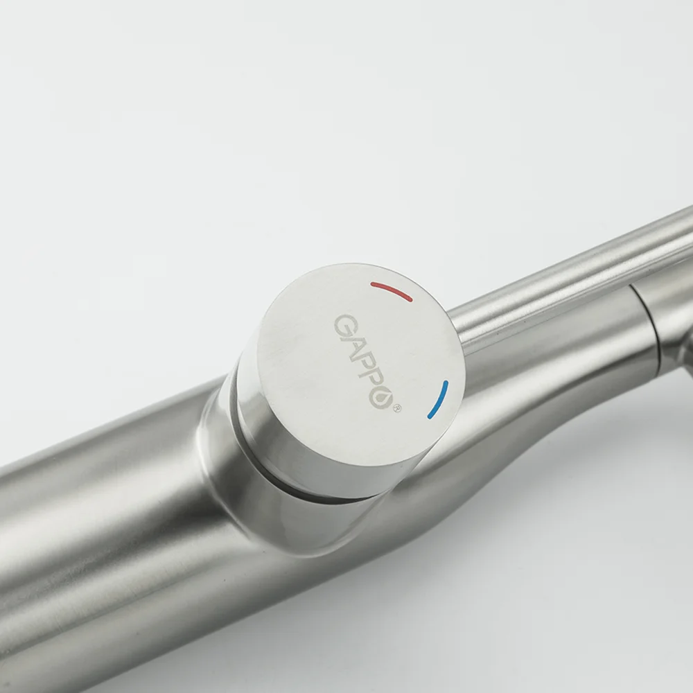 Смеситель для кухни GAPPO G4398-55 с гибким изливом, сатин — Изображение 7