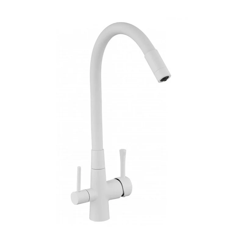 Смеситель для кухни Savol S-L1806W-02 с подключением к фильтру, белый — Изображение 1
