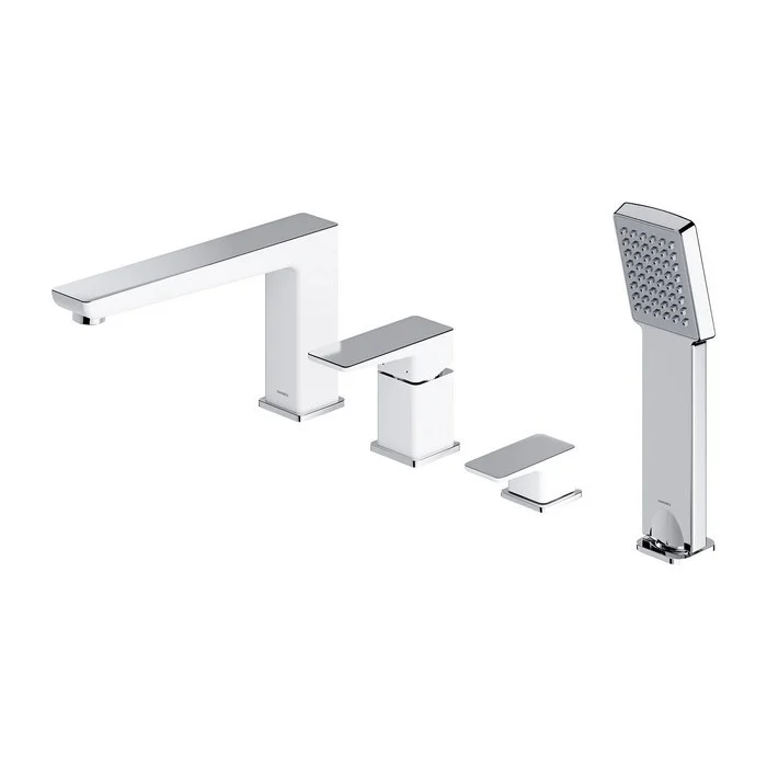 Смеситель на борт ванны OMNIRES PARMA PM7432CRB (хром/белый) Смеситель на борт ванны OMNIRES PARMA PM7432CRB (хром/белый)