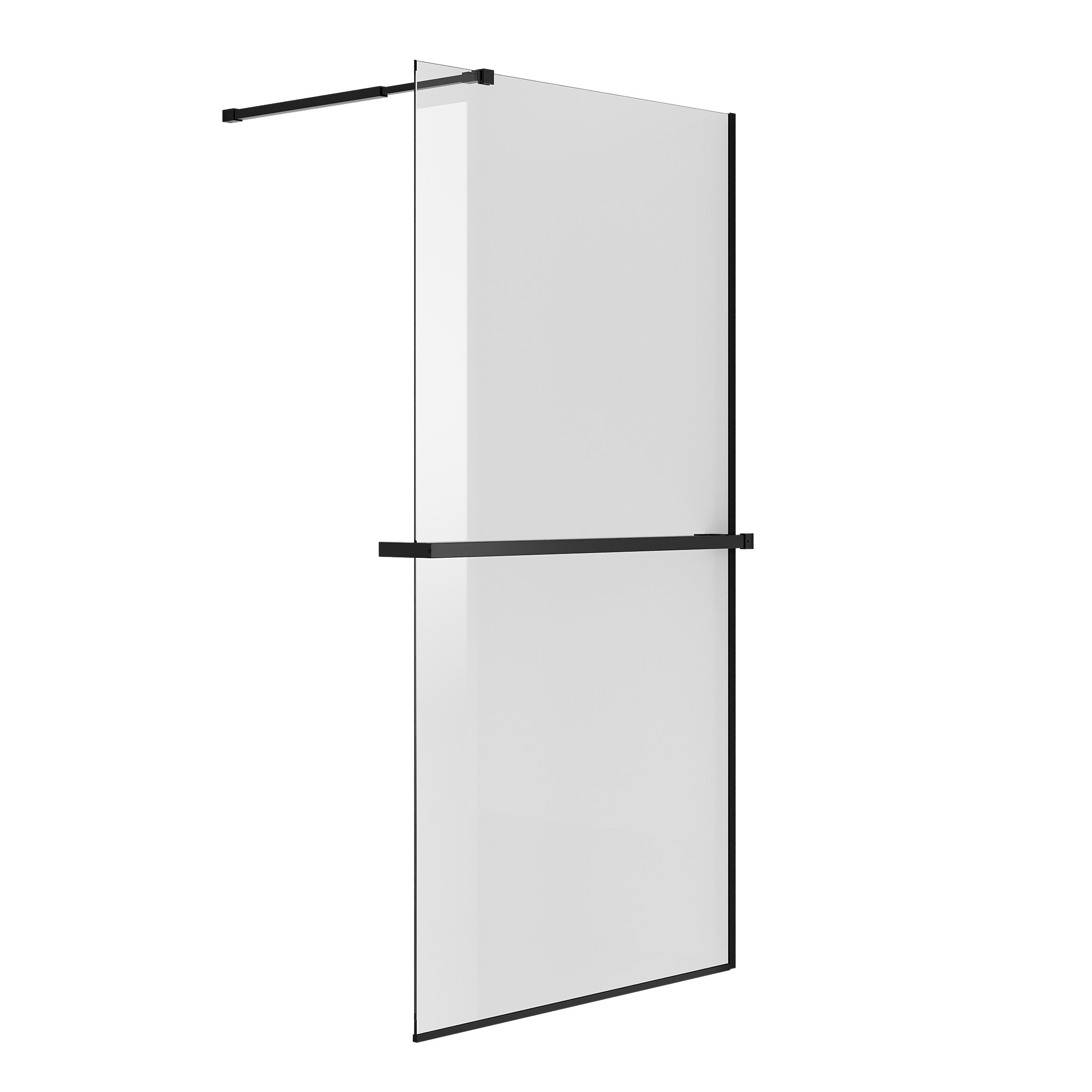 Душевая перегородка Niagara Nova NG-670-90ВLACK (90x195) черный матовый, стекло прозрачное Душевая перегородка Niagara Nova NG-670-90ВLACK (90x195) черный матовый, стекло прозрачное