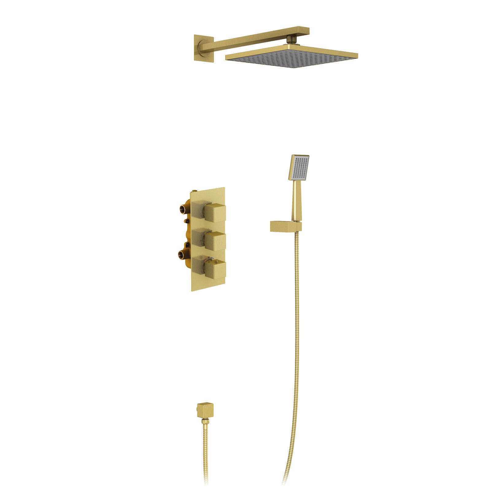 Душевая система Timo Tetra-thermo SX-0179/17SM встраиваемая с термостатом золото матовое Душевая система Timo Tetra-thermo SX-0179/17SM встраиваемая с термостатом золото матовое