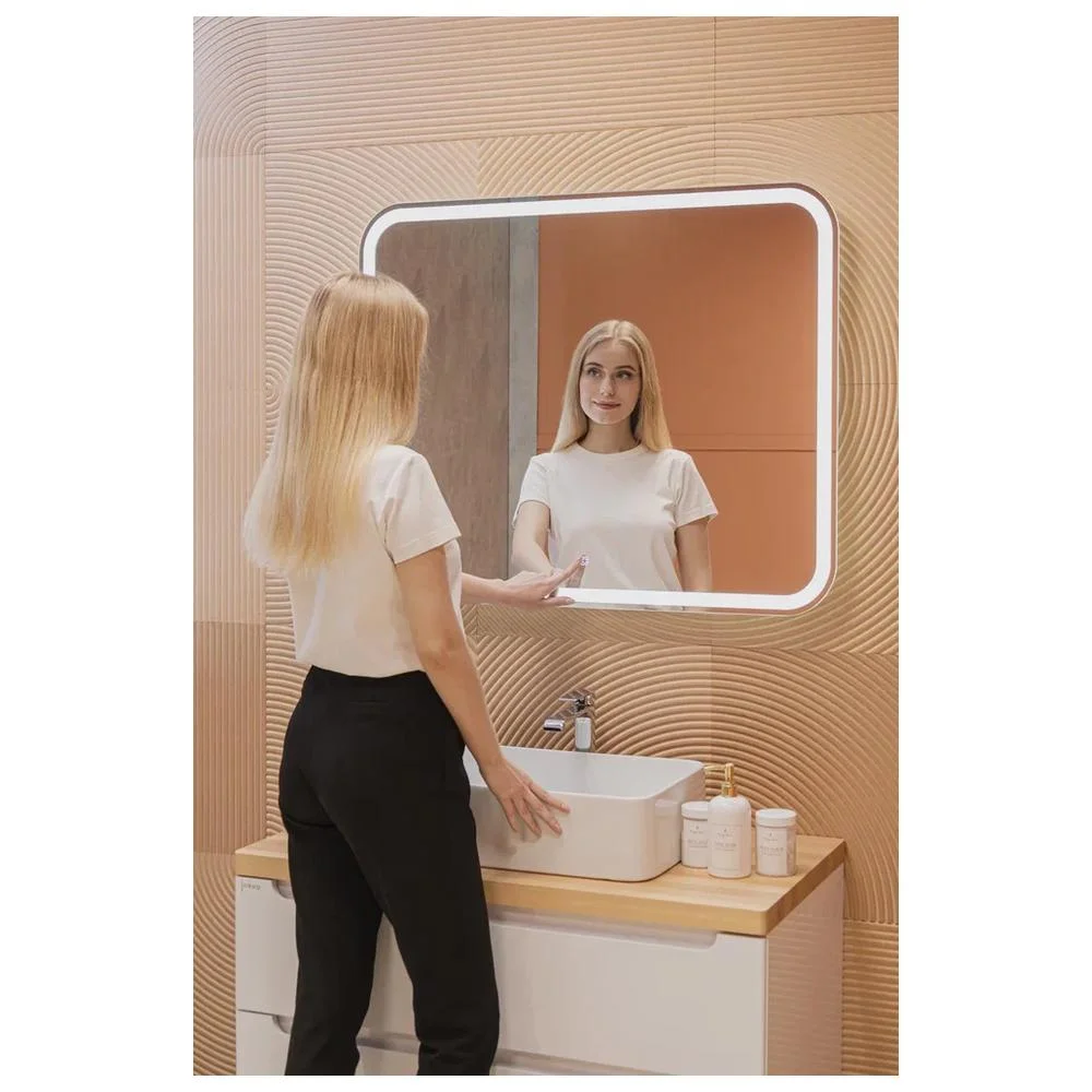 Зеркало Silver Mirrors Stiv neo-S 1000х800 LED-00002887 cенсорный выключатель бегущая подсветка — Изображение 14