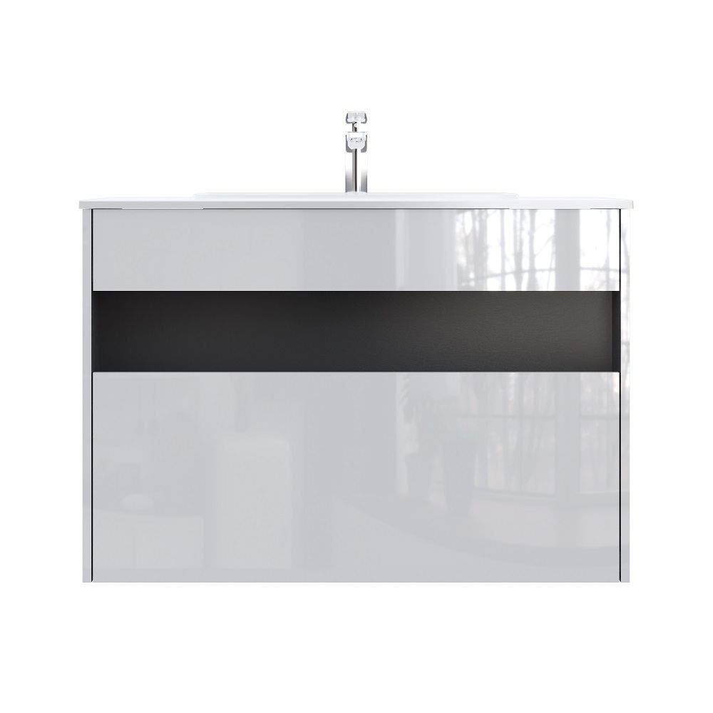 Тумба под раковину AM.PM Func M8FFUX1001WG pull-out, 100 см универсальная, белый Тумба под раковину AM.PM Func M8FFUX1001WG pull-out, 100 см универсальная, белый