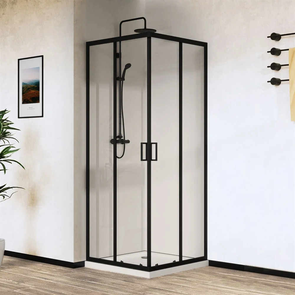 Душевой уголок Vincea City VSS-5CT8010CLB, 1000x800, черный, стекло прозрачное Душевой уголок Vincea City VSS-5CT8010CLB, 1000x800, черный, стекло прозрачное