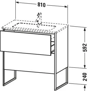 Тумба под раковину Duravit XSquare XS444602222 напольная 81 см белая глянцевый Тумба под раковину Duravit XSquare XS444602222 напольная 81 см белая глянцевый