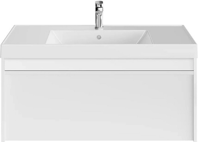 Тумба под раковину Kerama Marazzi Modula MOD.100.1+1\WHT подвесная 100 белая глянцевая — Изображение 4