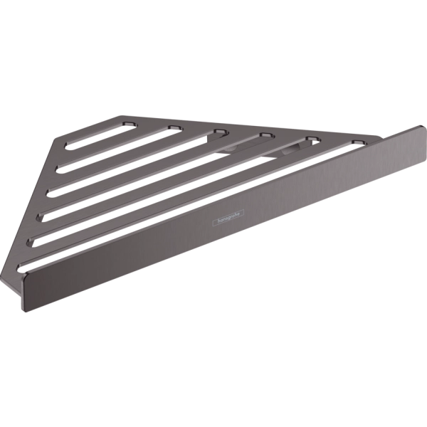 Полка Hansgrohe AddStoris 41741340, шлифованный черный хром Полка Hansgrohe AddStoris 41741340, шлифованный черный хром