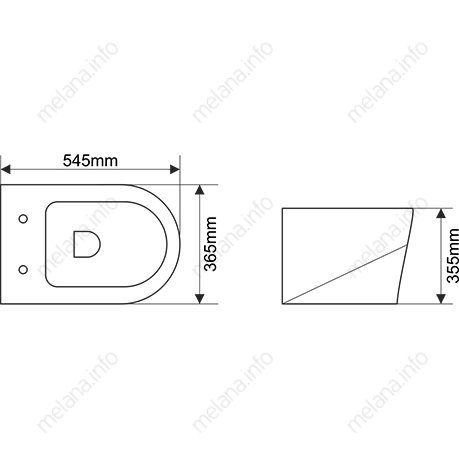 Унитаз подвесной MELANA MLN-T2115 крышка дюропласт T2115-806 Унитаз подвесной MELANA MLN-T2115 крышка дюропласт T2115-806
