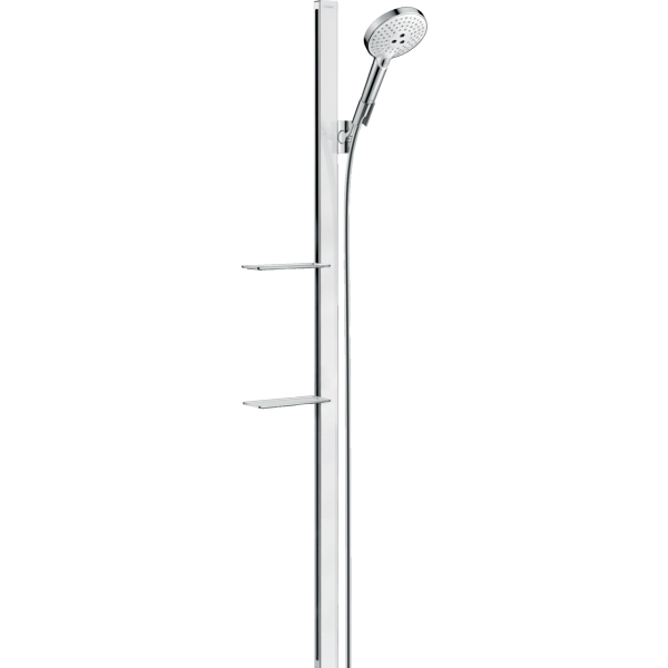 Душевой гарнитур Hansgrohe Raindance Select S 120 3jet со штангой 150 см и мыльницей 27646400, белый Душевой гарнитур Hansgrohe Raindance Select S 120 3jet со штангой 150 см и мыльницей 27646400, белый