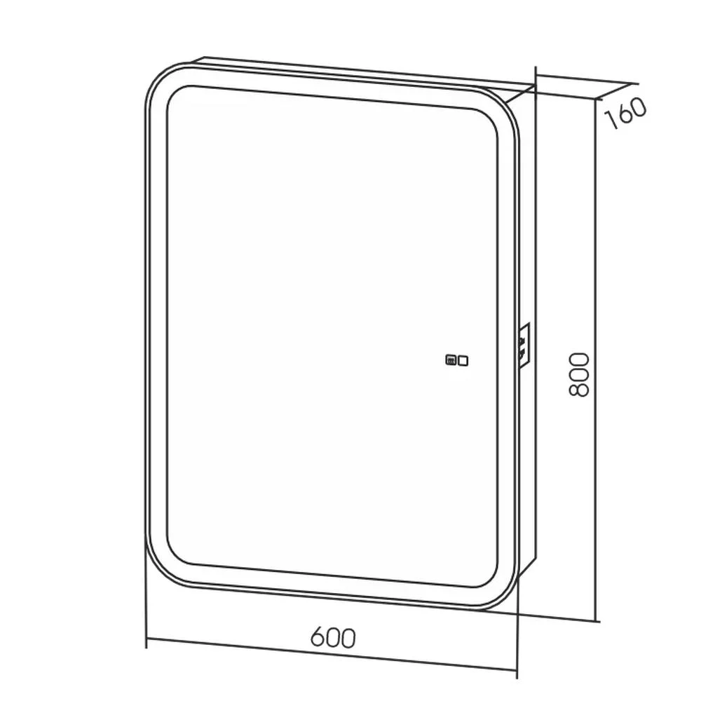 Зеркальный шкаф Silver Mirrors Фиджи Flip 60 LED-00002679 подогрев сенсорный выключатель — Изображение 2