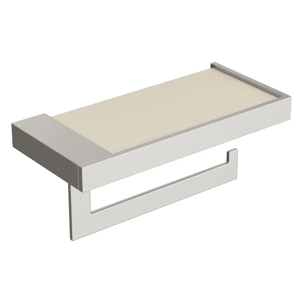 Держатель туалетной бумаги Boheme Qubic 10721-NB Nickel Brush c крышкой — Изображение 1