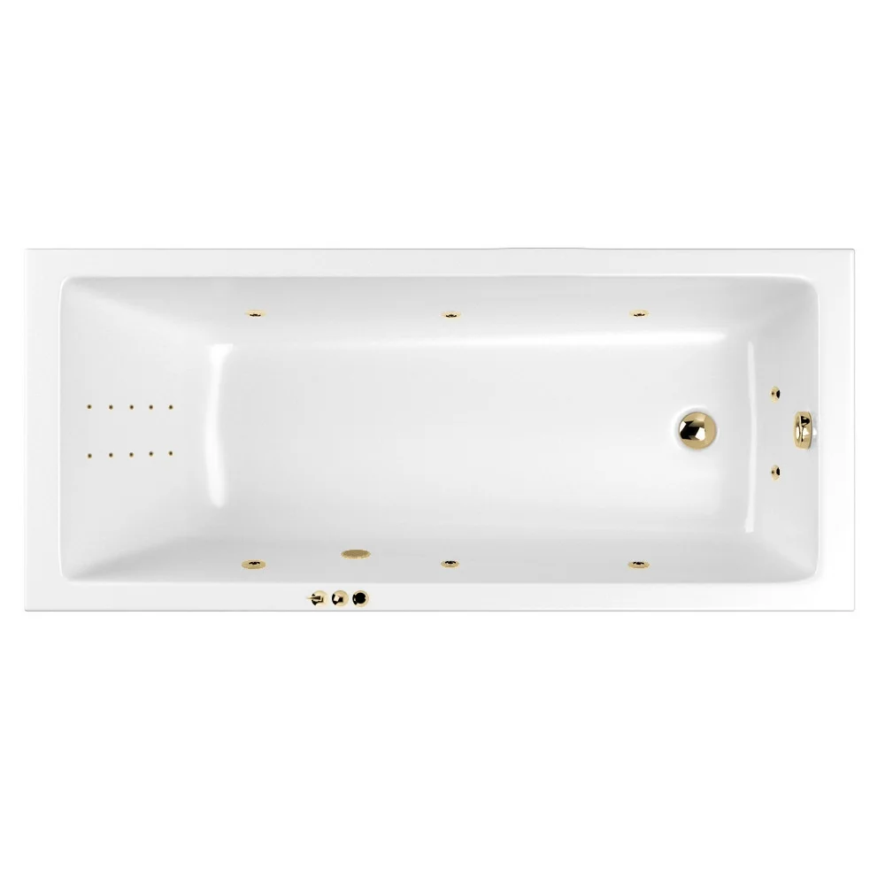 Акриловая ванна WHITECROSS Wave Slim 170x75 0111.170075.100.SMARTNANO.GL SMART NANO золото — Изображение 1