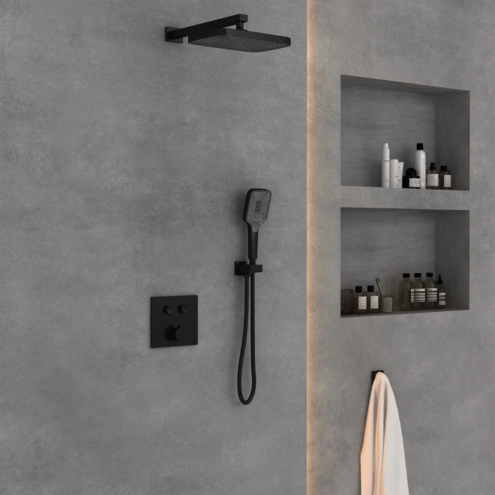 Душевая система Vincea VSFW-4211MB встраиваемая, 2 режима, черный Душевая система Vincea VSFW-4211MB встраиваемая, 2 режима, черный