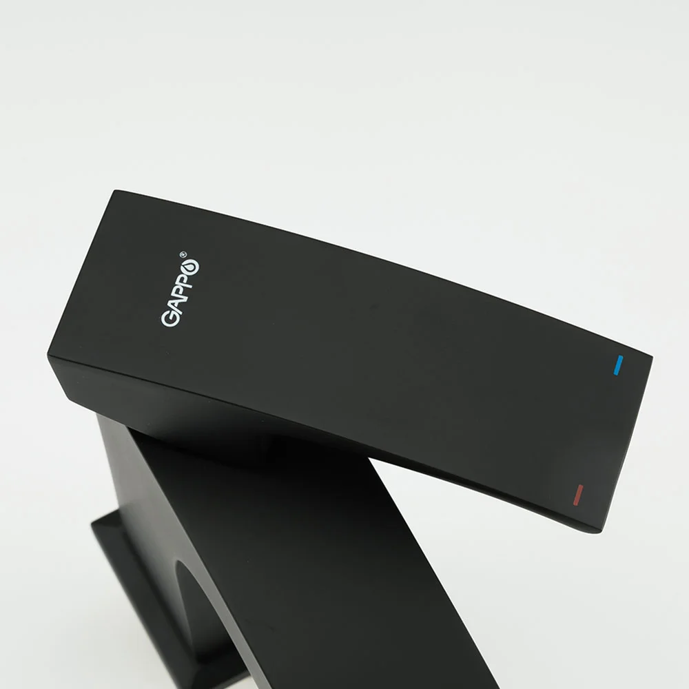 Смеситель для раковины Gappo G1007-66 черный — Изображение 5