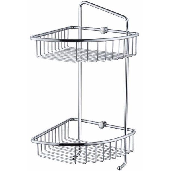 Полка Kaiser KH-5070 настенная двойная угловая 204*204*430*60 Chrome/латунь Полка Kaiser KH-5070 настенная двойная угловая 204*204*430*60 Chrome/латунь