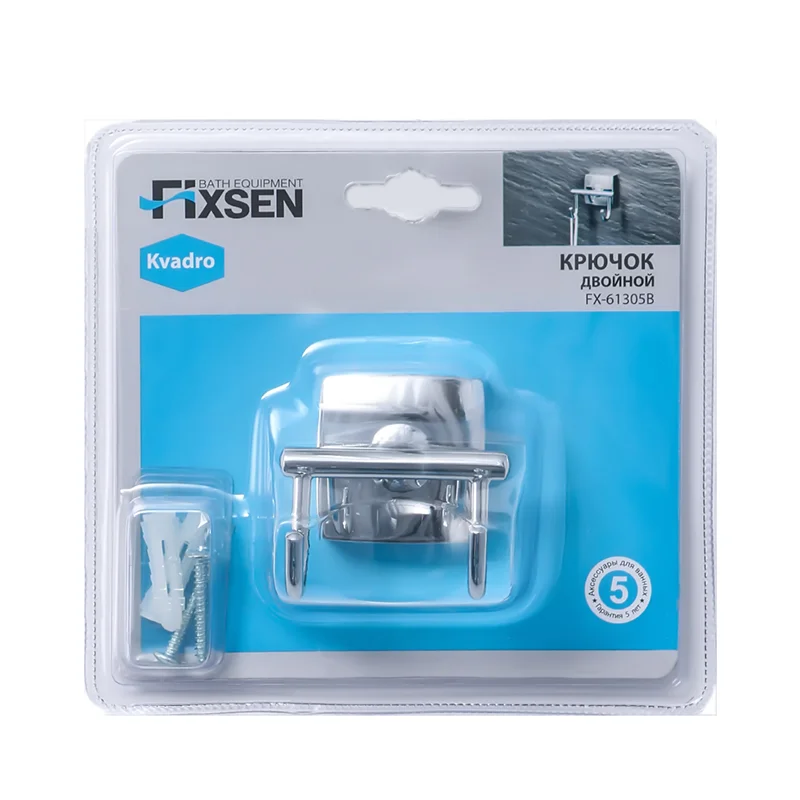 Крючок FIXSEN KVADRO FX-61305B хром — Изображение 3