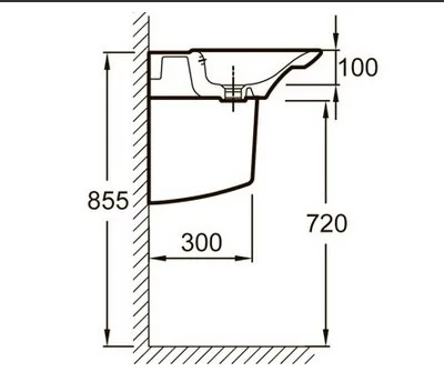 Раковина Jacob Delafon Presquile E4435 E4435-00 Раковина Jacob Delafon Presquile E4435 E4435-00