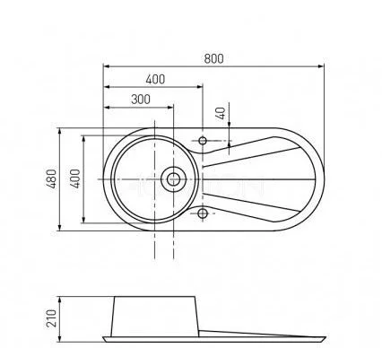 Кухонная мойка Aquaton Паола 1A714132PA070 из литого мрамора, круглая, с крылом терракотовая Кухонная мойка Aquaton Паола 1A714132PA070 из литого мрамора, круглая, с крылом терракотовая