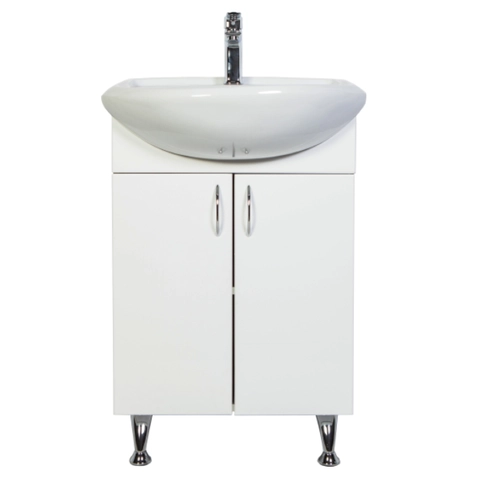 Тумба с раковиной Orange Кларис 57 Белая Kl-55TUW+RA Тумба с раковиной Orange Кларис 57 Белая Kl-55TUW+RA