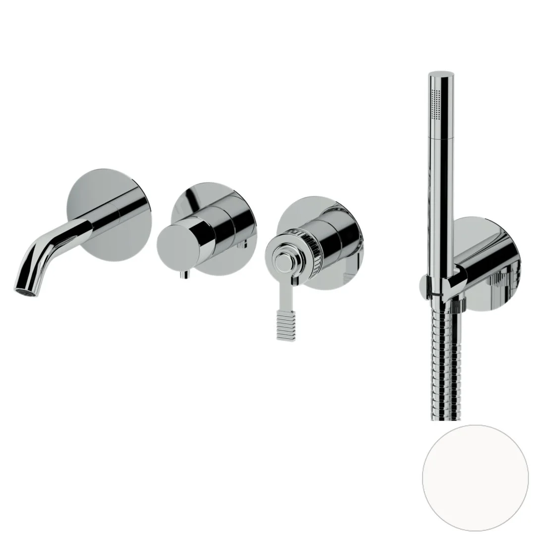 Смеситель для ванны Remer Atelier AL53D2PBO, белый матовый Смеситель для ванны Remer Atelier AL53D2PBO, белый матовый