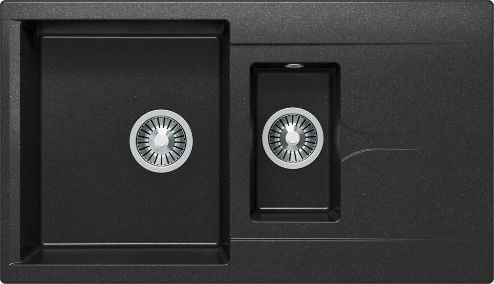 Кухонная мойка Polygran BRIG-870 №16 Черн 627383 Кухонная мойка Polygran BRIG-870 №16 Черн 627383