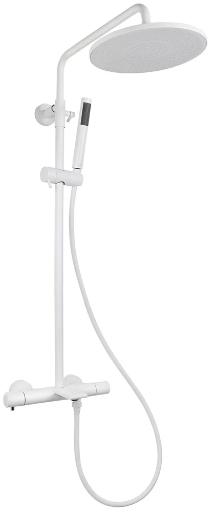 Душевая система Kaiser Serio 05382-4 с термостатом белый матовый Душевая система Kaiser Serio 05382-4 с термостатом белый матовый