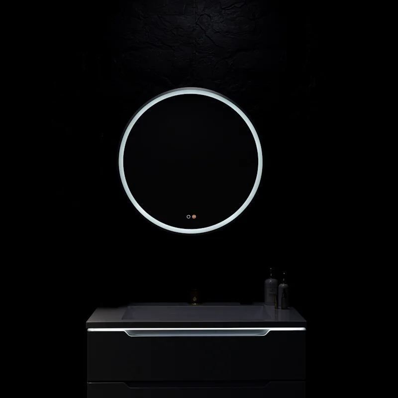 Зеркало Silver Mirrors Deluna LED-00003165 D800 алюминиевый профиль серебро подогрев сенсорный выключатель — Изображение 5