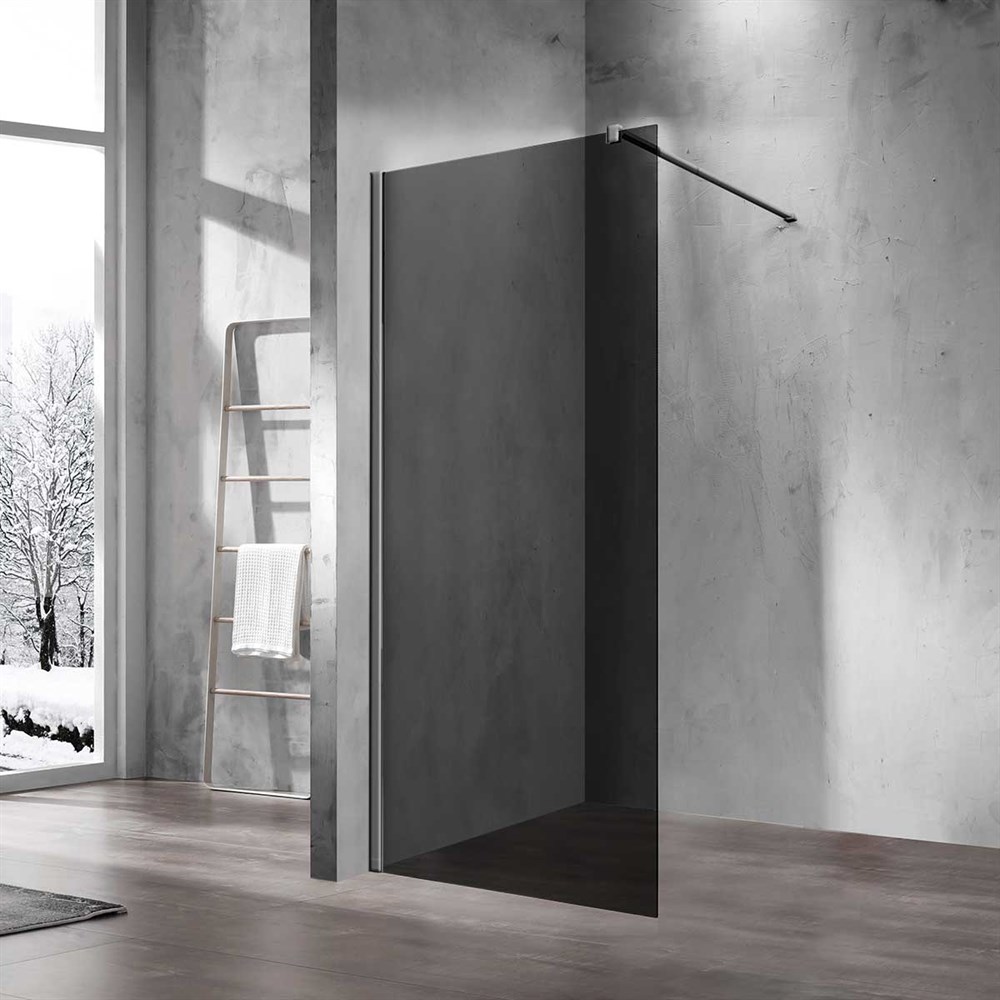 Душевая перегородка Vincea Walk-In VSW-1H120CGGM, 1200*2000, вороненая сталь, стекло тонированное Душевая перегородка Vincea Walk-In VSW-1H120CGGM, 1200*2000, вороненая сталь, стекло тонированное