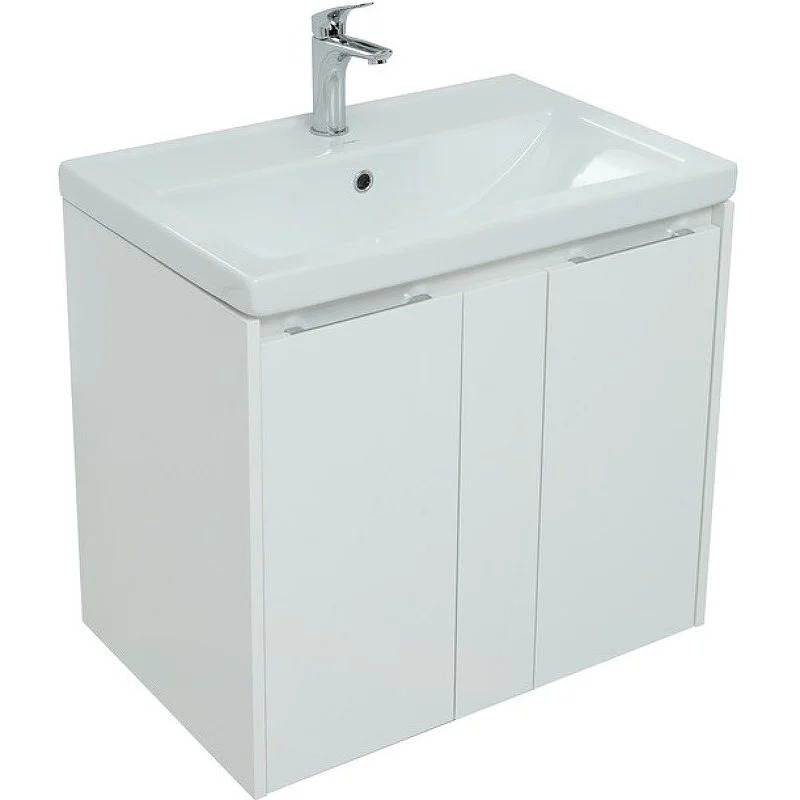 Тумба с раковиной Aquanet Клио 70 белый глянец 00280877 Тумба с раковиной Aquanet Клио 70 белый глянец 00280877