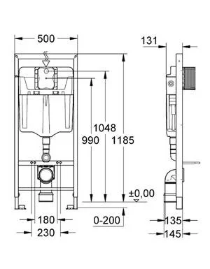 Инсталляция для унитаза GROHE Rapid SL (38775001) с панелью смыва Skate Cosmopolitan, комплект 4 в 1 Инсталляция для унитаза GROHE Rapid SL (38775001) с панелью смыва Skate Cosmopolitan, комплект 4 в 1