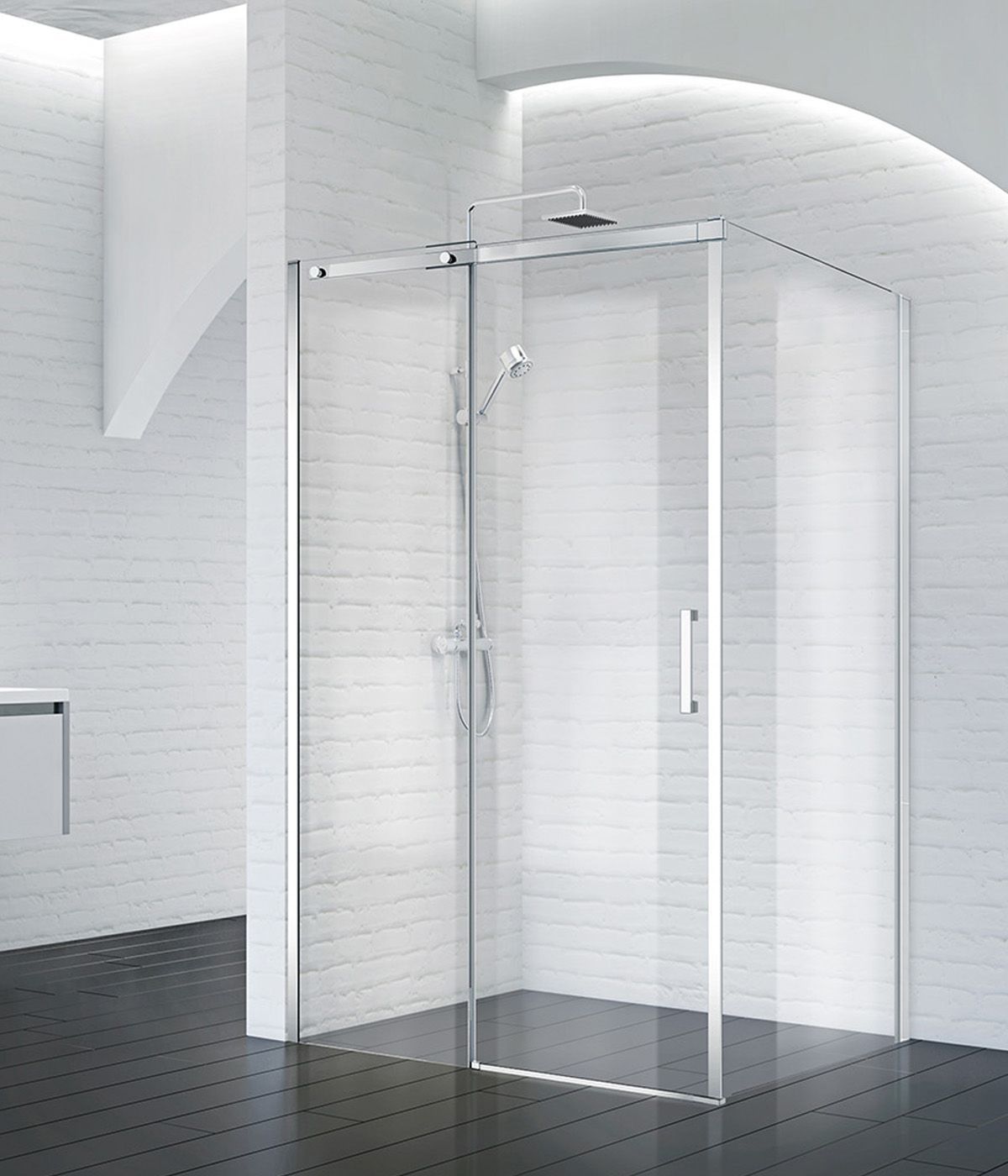 Душевой уголок BelBagno ACQUA-AH-1-140/100-C-Cr Душевой уголок BelBagno ACQUA-AH-1-140/100-C-Cr