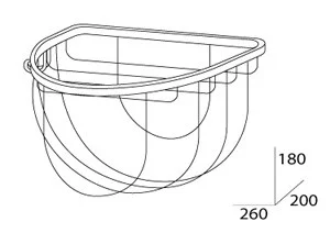 Полка FBS Ryna RYN 031 с держателями для мочалок Полка FBS Ryna RYN 031 с держателями для мочалок