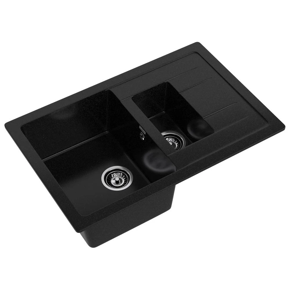 Кухонная мойка GranFest QUADRO Q-775KL черный — Изображение 2