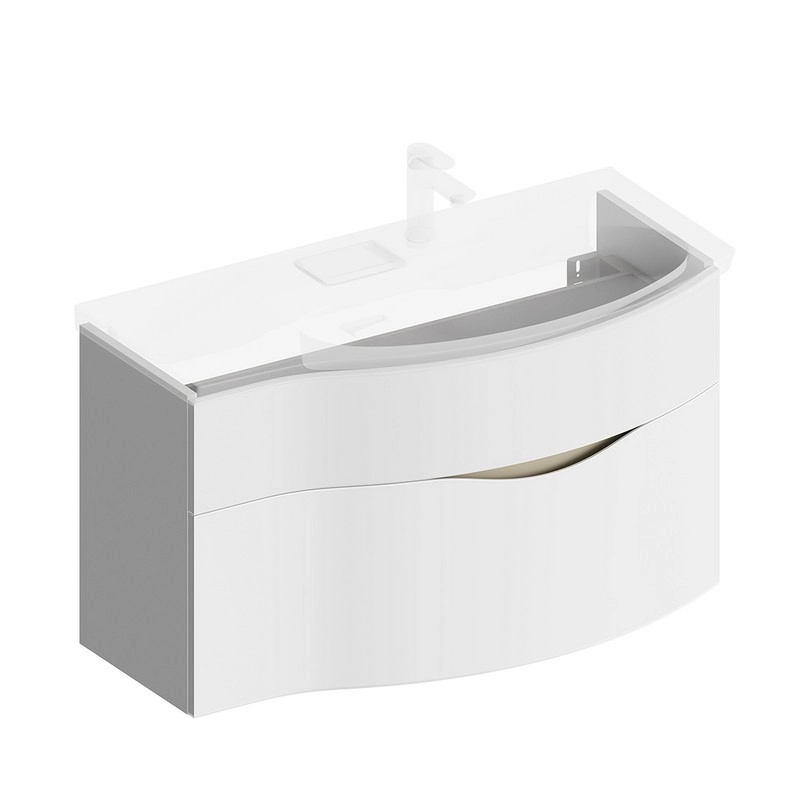 Тумба под раковину Kerama Marazzi Riva 100 см RV.100Rh\WHT.M правая, белая матовая — Изображение 1