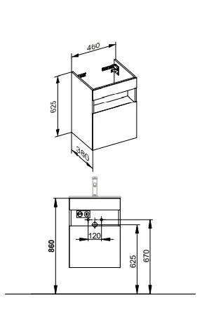 Тумба под раковину Keuco Stageline 32822970001 Тумба под раковину Keuco Stageline 32822970001