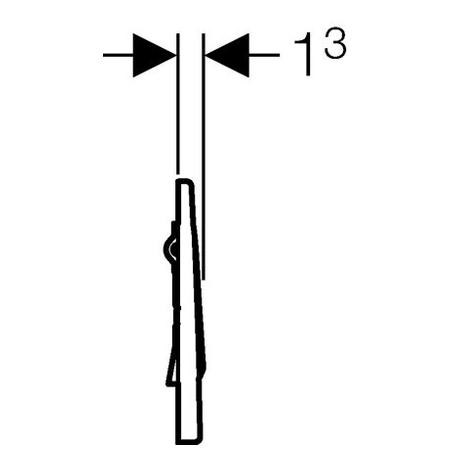 Смывное устройство Geberit 116.013.FW.1 для писсуаров Mambo, нержавеющая сталь Смывное устройство Geberit 116.013.FW.1 для писсуаров Mambo, нержавеющая сталь