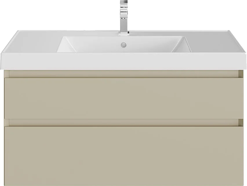 Тумба под раковину Kerama Marazzi CUB.100.2\LIM подвесная Cubo с ящиками 100, лимо матовая — Изображение 3
