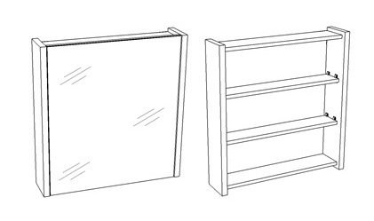 Зеркальный шкаф Corozo Верона 65 универсальное, антик SD-00000284 Зеркальный шкаф Corozo Верона 65 универсальное, антик SD-00000284
