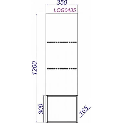Шкаф-пенал Aqwella Clarberg Logic 35 LOG0435 подвесной правый/левый, белый, 350х1200х165 мм Шкаф-пенал Aqwella Clarberg Logic 35 LOG0435 подвесной правый/левый, белый, 350х1200х165 мм