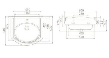 Раковина Opadiris Виктория 60 030200-u-01 см Раковина Opadiris Виктория 60 030200-u-01 см
