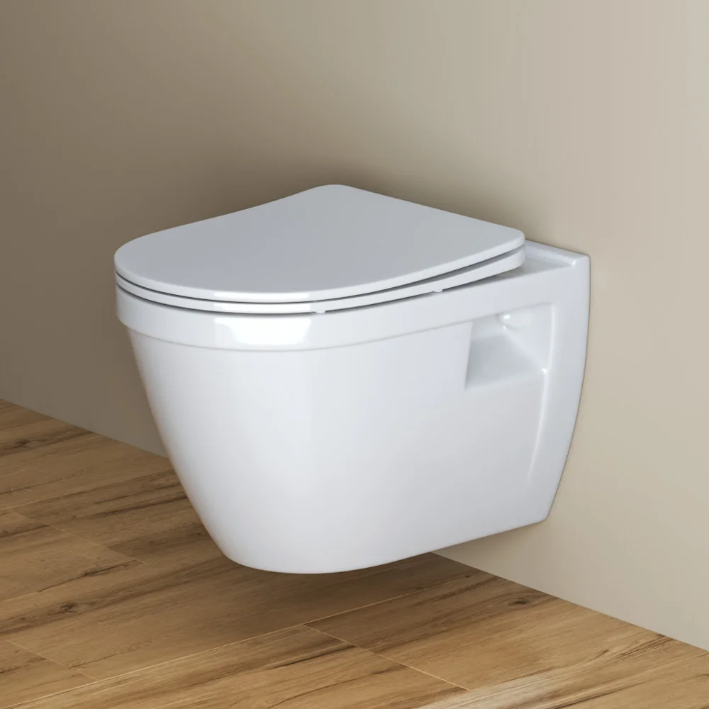 Унитаз подвесной BelBagno LOTO BB070CHR/SC безободковый c сиденьем — Изображение 7