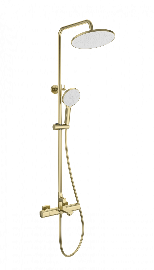 Душевая система Wonzon & Woghand с термостатом, брашированное золото (WW-C3011-A-BG) Душевая система Wonzon & Woghand с термостатом, брашированное золото (WW-C3011-A-BG)