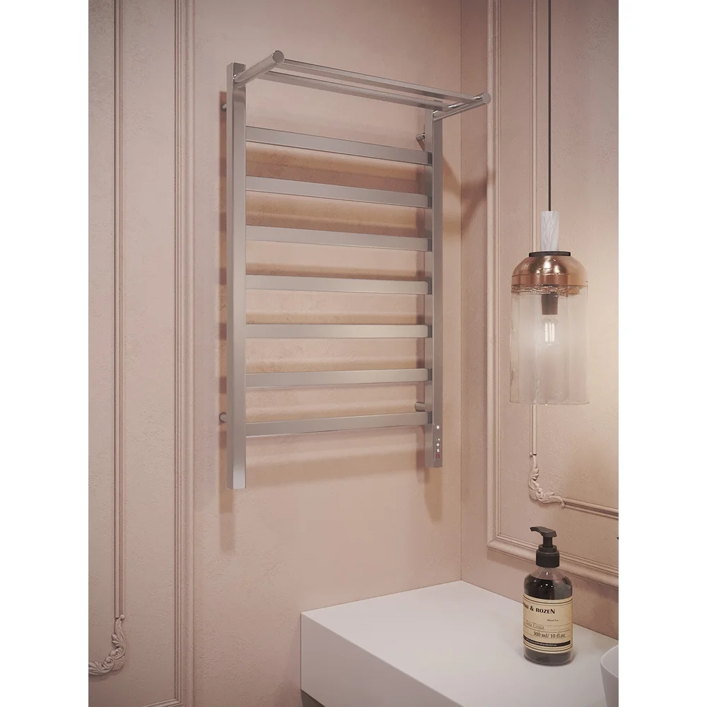 Полотенцесушитель электрический Terminus Ното П8 50х85 4670078559258 quick touch с полкой, хром — Изображение 4