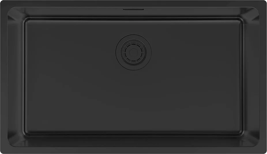 Кухонная мойка Paulmark YUNI 76 UN YU76-MBN, матовый черный NANO-PVD, 760х440мм Кухонная мойка Paulmark YUNI 76 UN YU76-MBN, матовый черный NANO-PVD, 760х440мм
