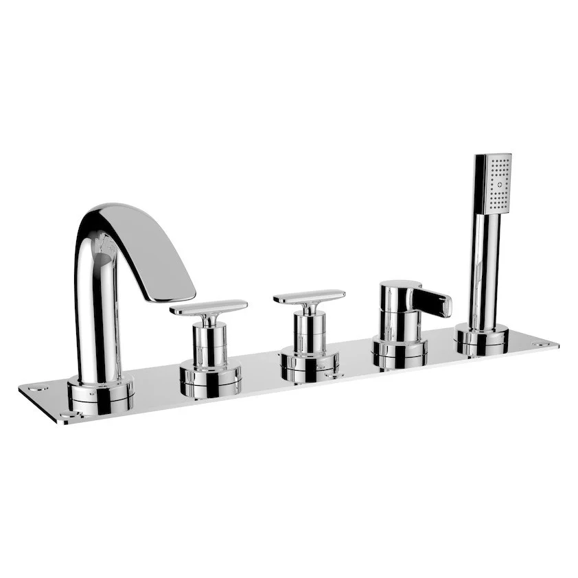 Смеситель на борт ванны Laufen Сurveprime c декоративной пластиной, 150мм 3.2270.5.004.384.1 Смеситель на борт ванны Laufen Сurveprime c декоративной пластиной, 150мм 3.2270.5.004.384.1