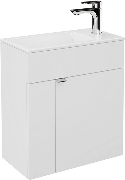 Тумба под раковину Kerama Marazzi LAT.50.1\WHT подвесная Lato 50 с дверцей, белый глянцевый — Изображение 5