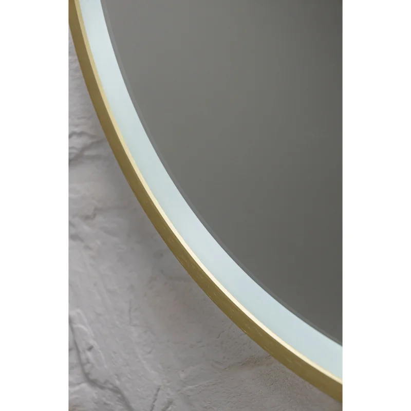 Зеркало Silver Mirrors Deluna LED-00003148 D600 алюминиевый профиль золото бесконтактный сенсор — Изображение 7
