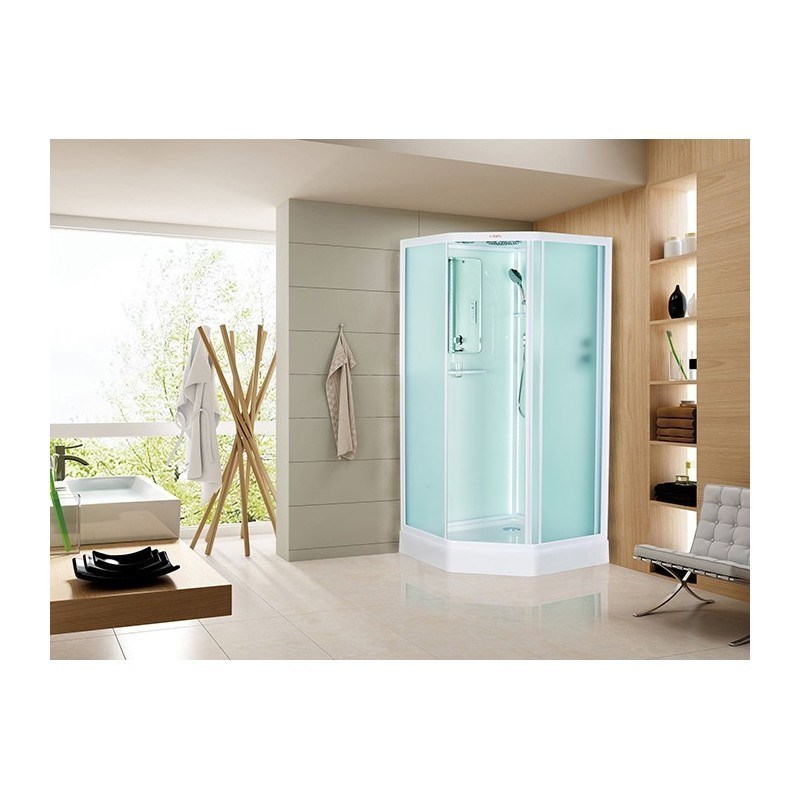 Душевая кабина Esbano ELEGANCIA (ESKL90PR) пятиугольная с крышей и LED освещением ES-L90PR 90x90x210см Душевая кабина Esbano ELEGANCIA (ESKL90PR) пятиугольная с крышей и LED освещением ES-L90PR 90x90x210см